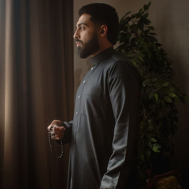 Al-Aseel Winter Thobe Black