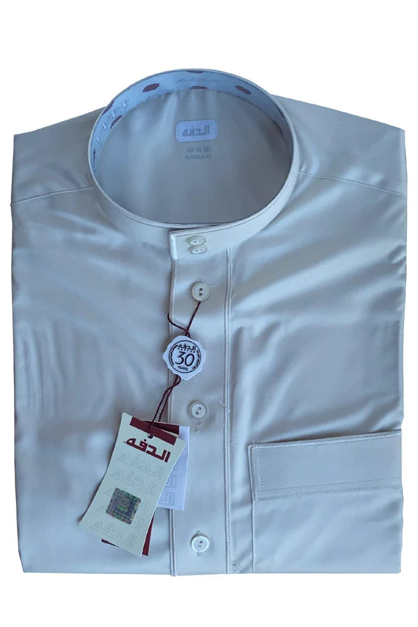 Al Daffah Thobe with Embroidered Edges Kobra 13