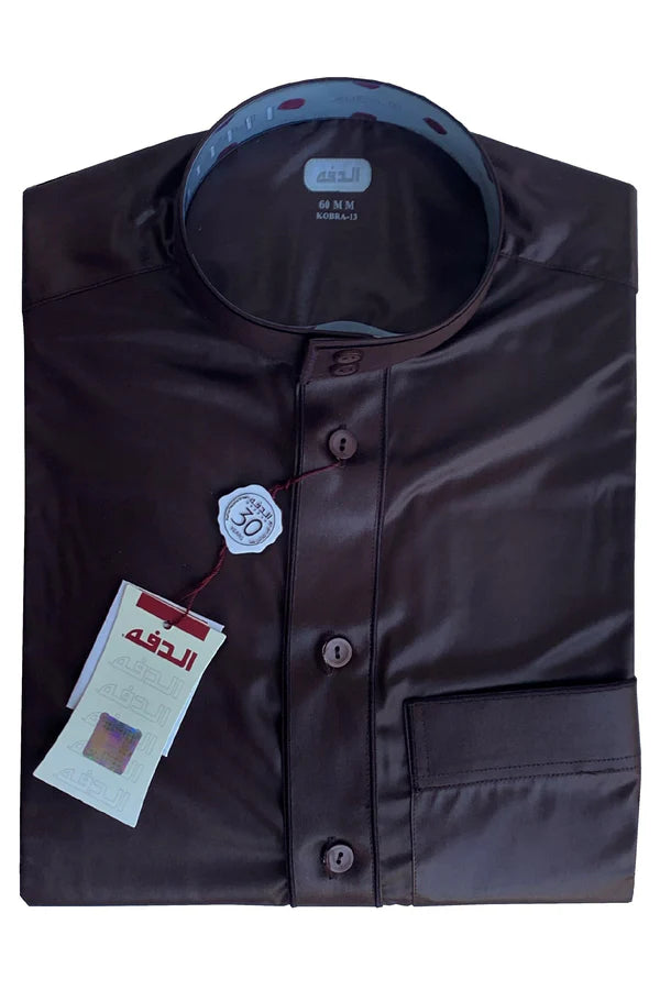 Al Daffah Thobe with Embroidered Edges Kobra 13