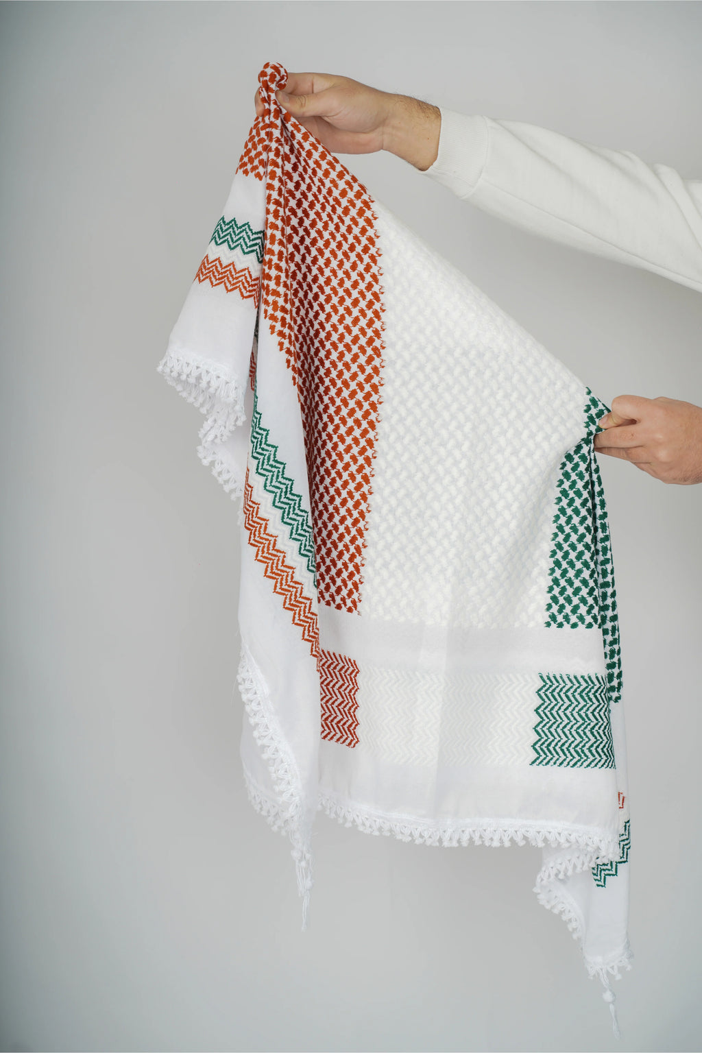 Green and Red Nablus Kufiya