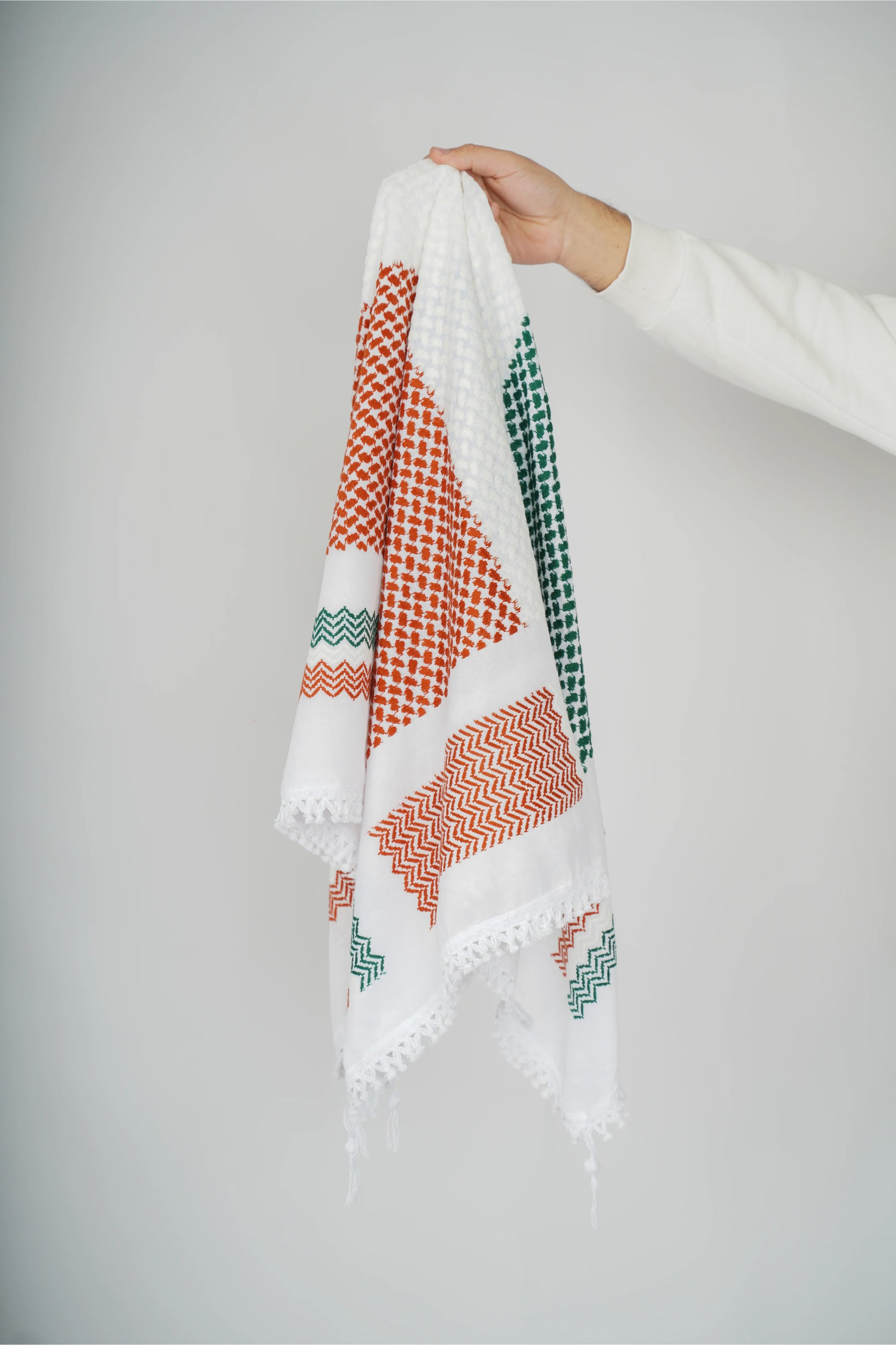 Green and Red Nablus Kufiya