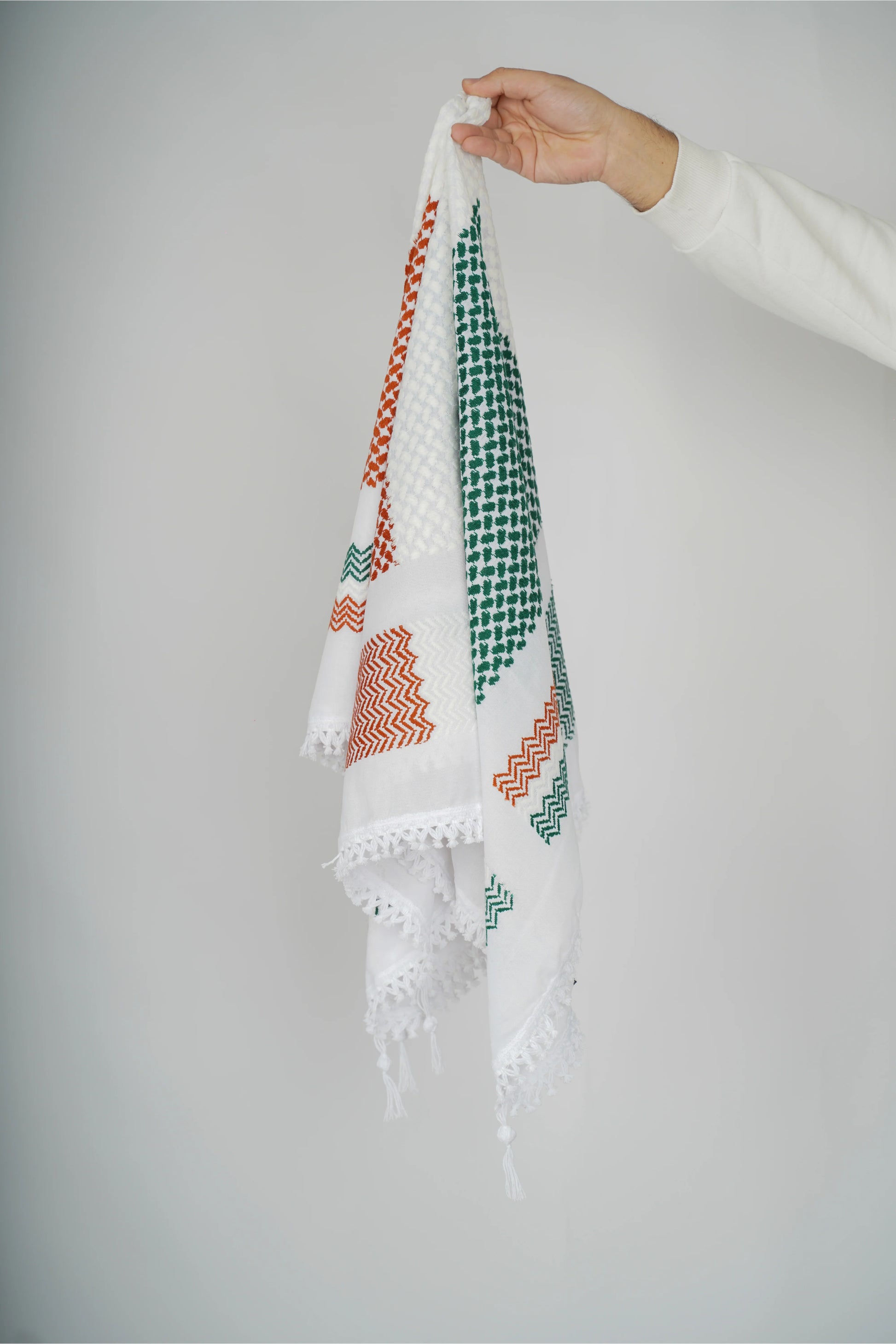 Green and Red Nablus Kufiya