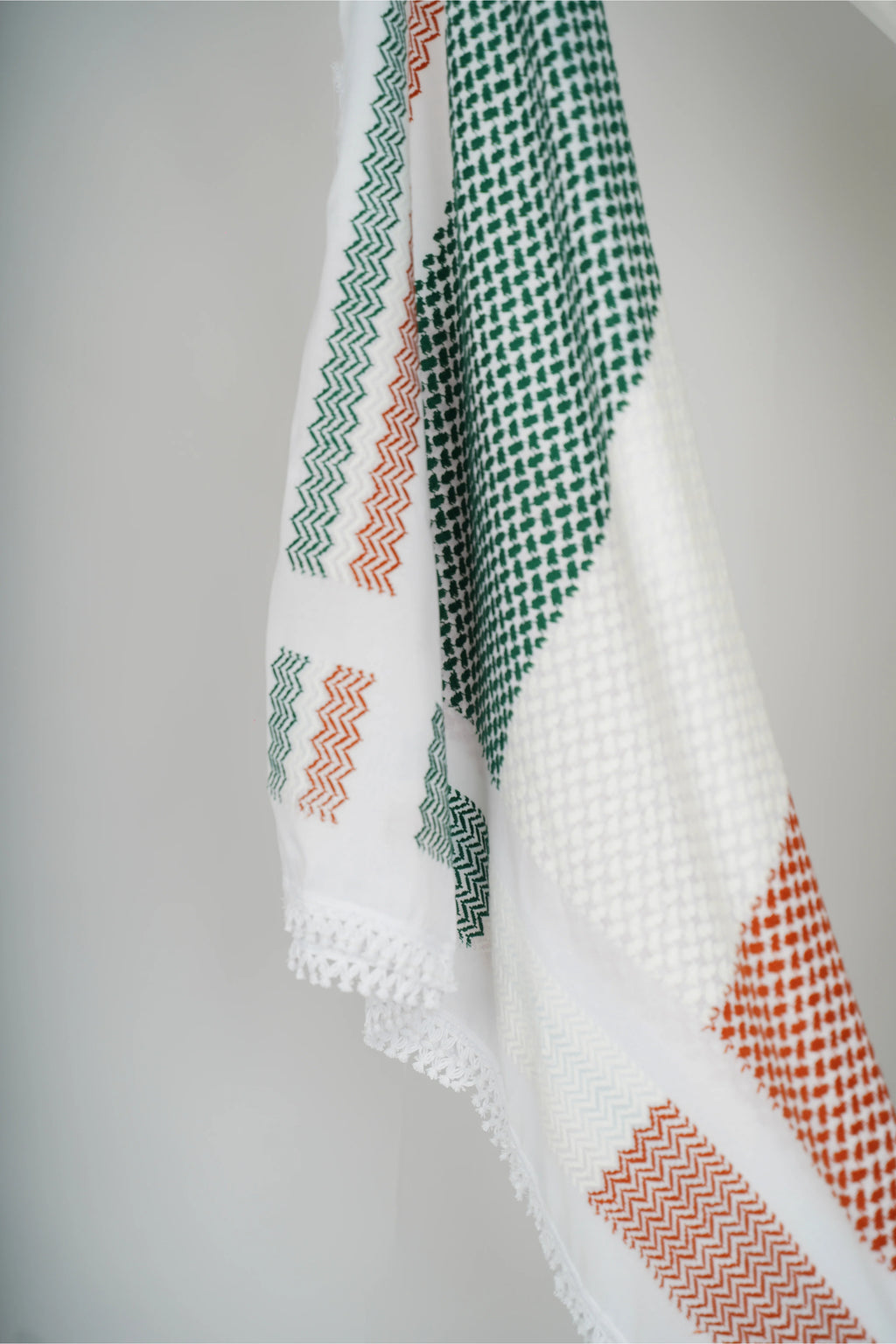 Green and Red Nablus Kufiya