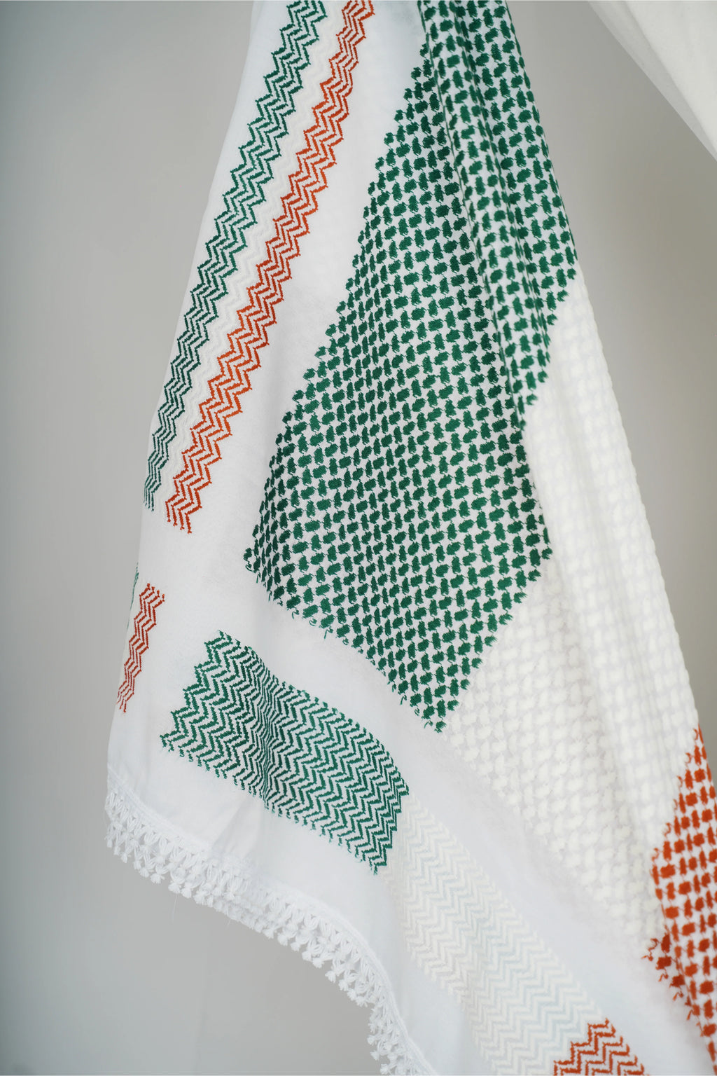 Green and Red Nablus Kufiya