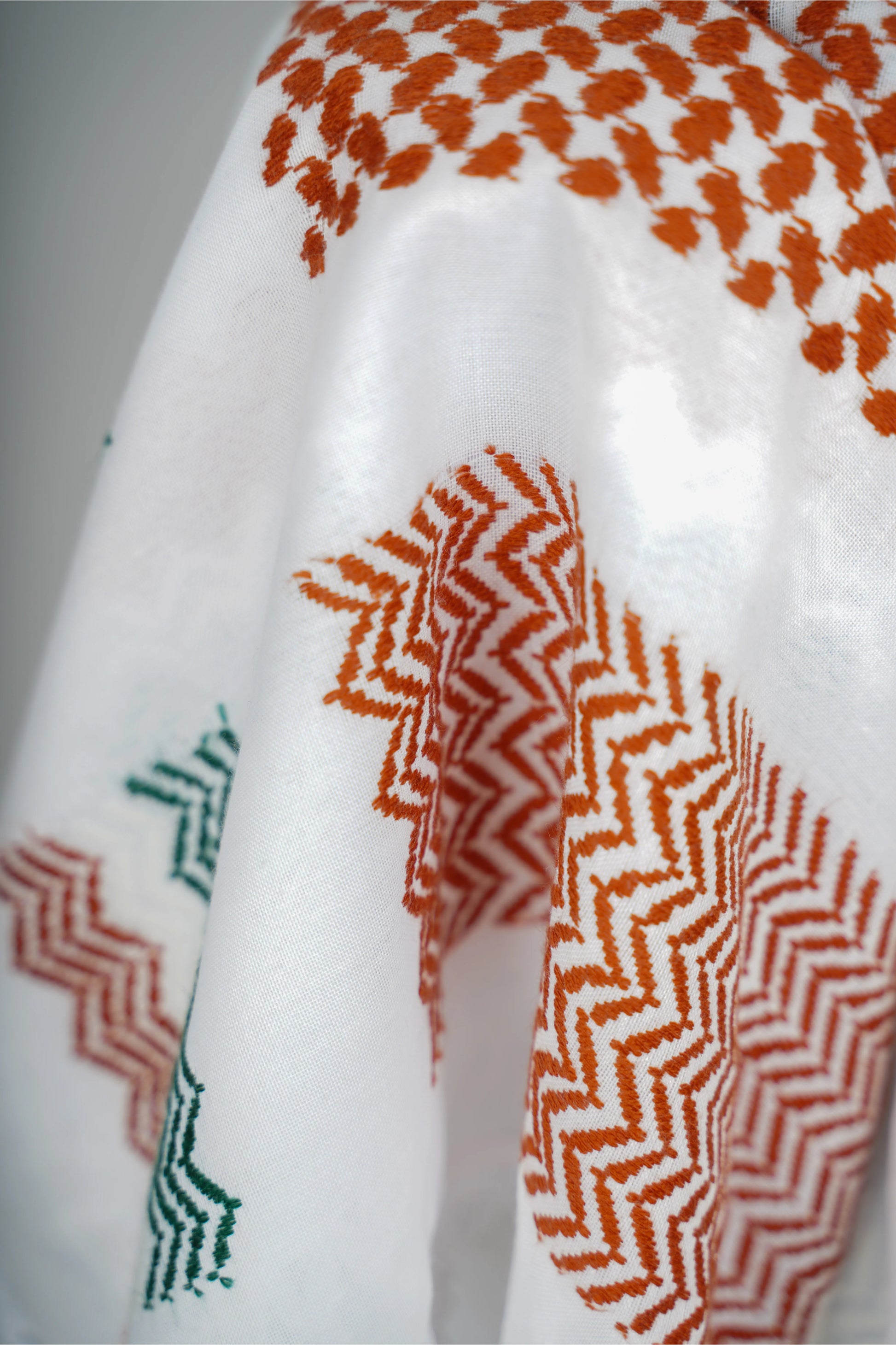 Green and Red Nablus Kufiya