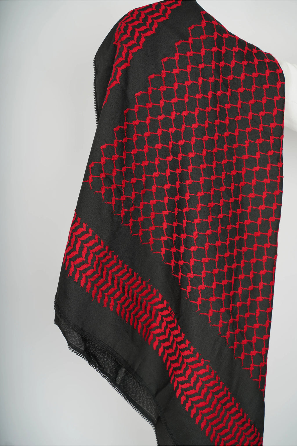 Black and Red Nablus Kufiya