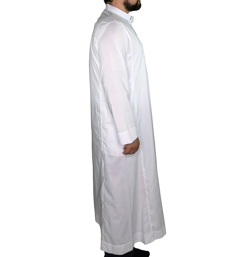 Men's Full Length Long Sleeve Islamic Thobe - White