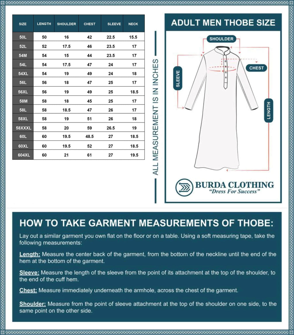 Adult Premium Thobe 105B Blue